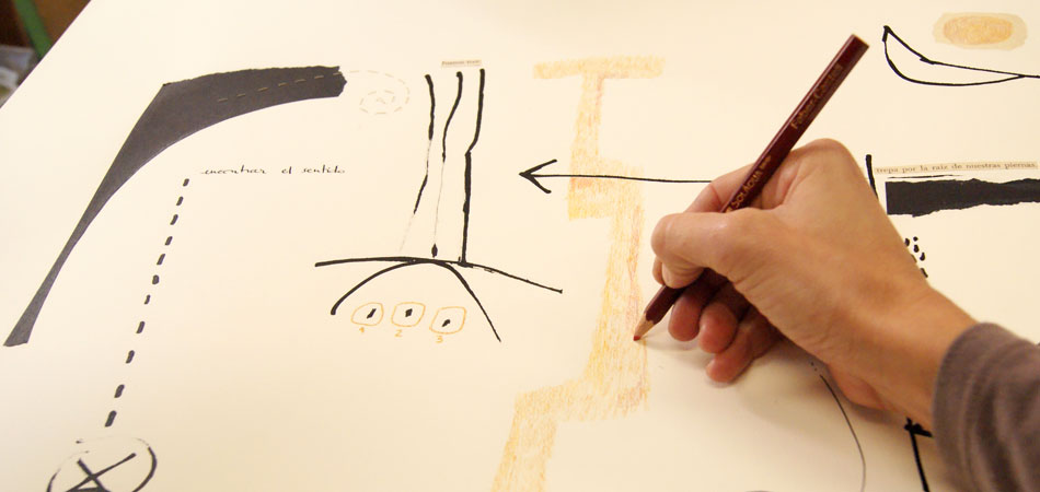 "Nace y mana.  Camina, corre y vuela.  Pero vuelve.  Y nace y mana."